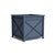 Brown Jordan Venetian 22" Square Planter in Sapphire For Sale