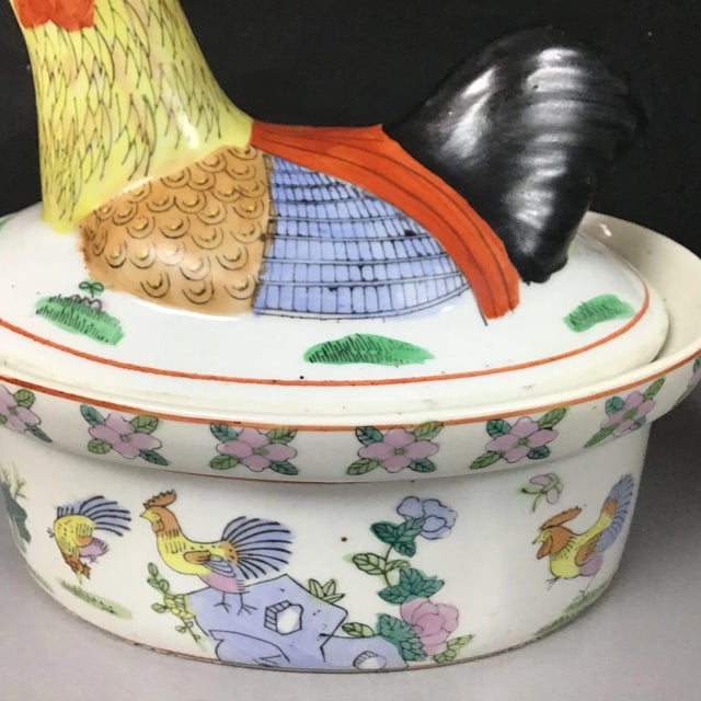 Chinese Export Rooster Chicken Tureen Chairish