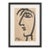 Late 20th Century Framed Peter Keil Picasso-Style Line Portrait — Abstract Face Drawing in Black Frame For Sale