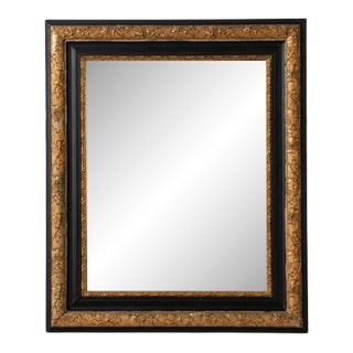 19th Century France Napoleon III Gold Wicker Mirror For Sale