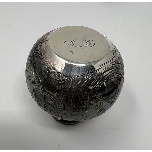 Alvin Art Nouveau Sterling Silver Overlay Perfume Bottle, c.1900 (3.25 In.) For Sale In Seattle - Image 6 of 10
