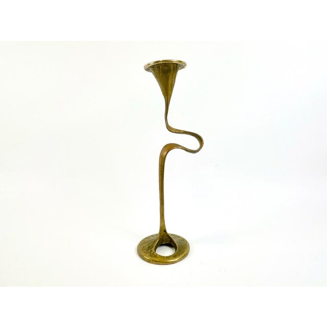 Mid-Century Bronze Amadeus Series Candleholder attributed to Kurt Jesch for Fratelli Tonini, 1950s For Sale - Image 4 of 9