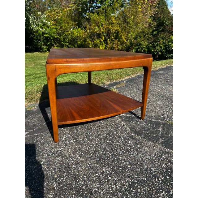 Brown Mid Century Lane Rhythm Corner Side Table For Sale - Image 8 of 8