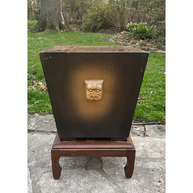 Asian Modern Chinoiserie MCM Storage Piece in the Manner of James Mont For Sale - Image 12 of 12