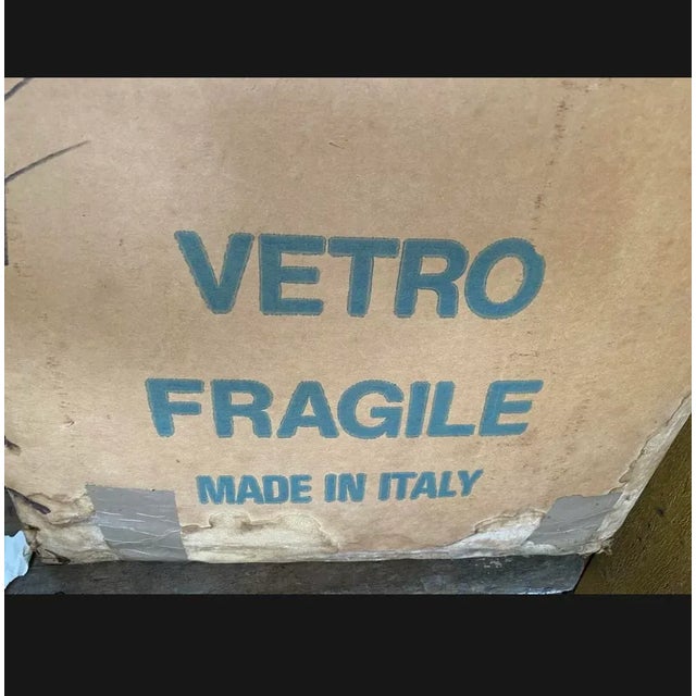 Metal 1970s Venini Italian Murano Quattro Glass Prism Chandelier For Sale - Image 7 of 9