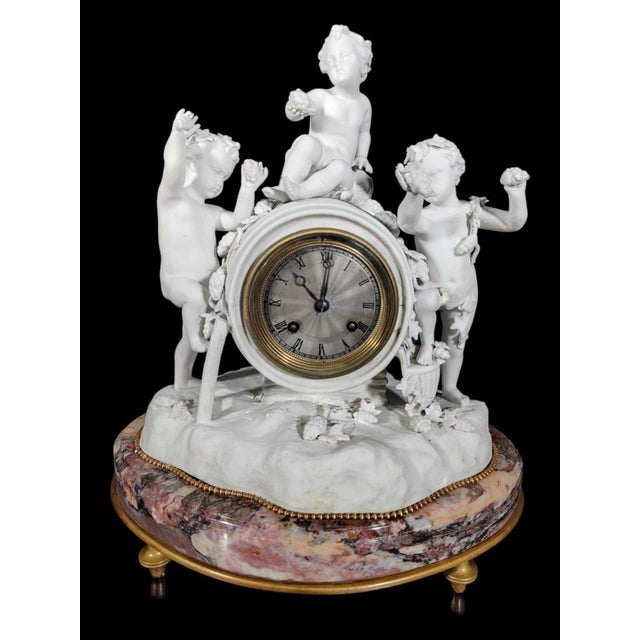 Porcelain Clock from Le Roy and Fills in Paris, 1830s For Sale - Image 13 of 14