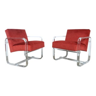 Lucite Lounge Chairs - A Pair For Sale