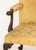 Traditional Pair of Late George II Mahogany Golden Silk Brocade Upholstered Armchairs For Sale - Image 3 of 8