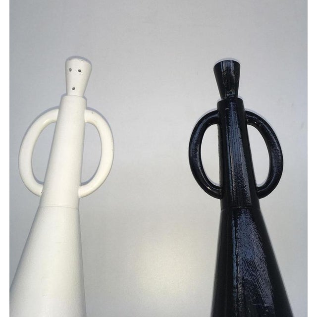 Black Alessandro Guerriero, Postmodern Portabuono Quo Sculptures, Italy, 1980s, Set of 2 For Sale - Image 8 of 18