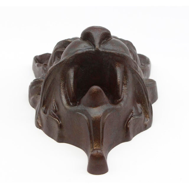 Traditional Antique Cast Iron Lion Head Wall Mount Applique For Sale - Image 3 of 5