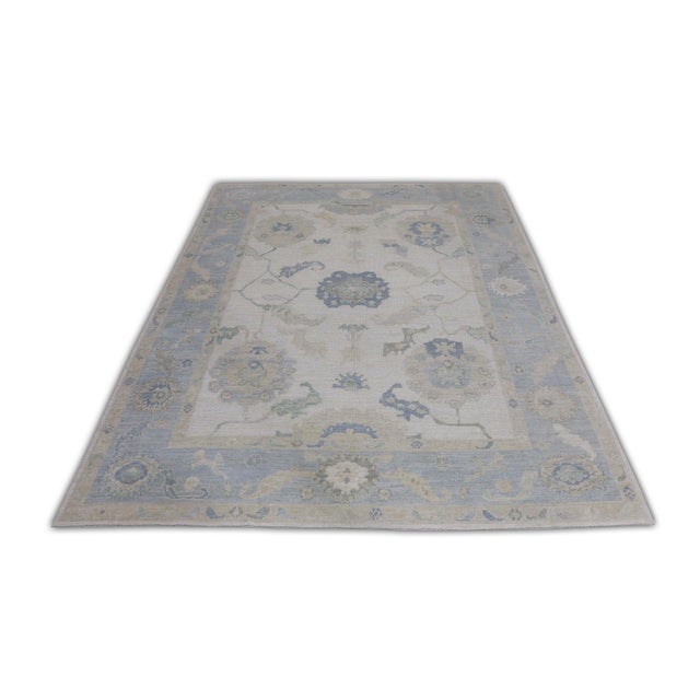 Oriental Hand Knotted Rug Turkish Oushak 8'6" x 10'4" For Sale In Houston - Image 6 of 7