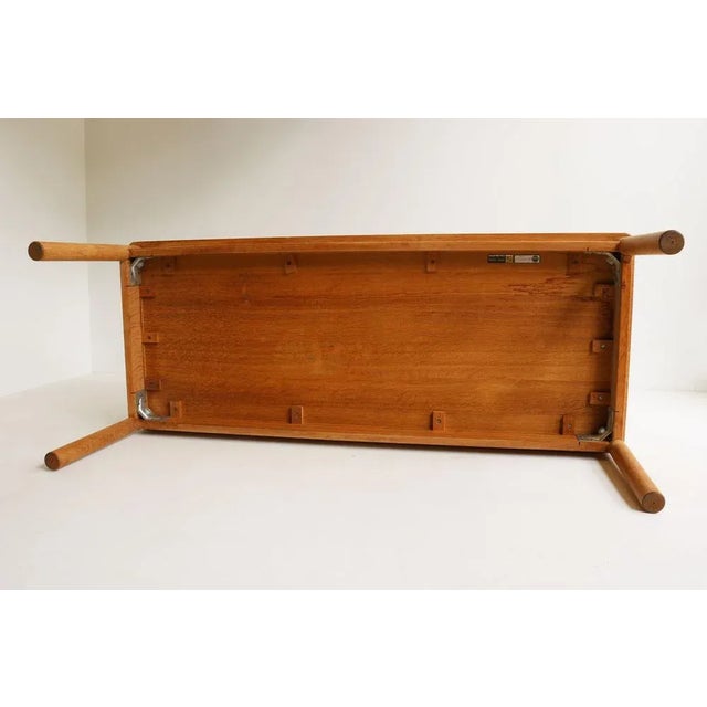 Beige Large Oak Coffee Table by Borge Mogensen for Fredericia, 1950 For Sale - Image 8 of 13