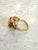 Mid-Century Emmons Brutalist Goldtone Cocktail Ring With Citrine - Size 7.5 For Sale In New York - Image 6 of 7