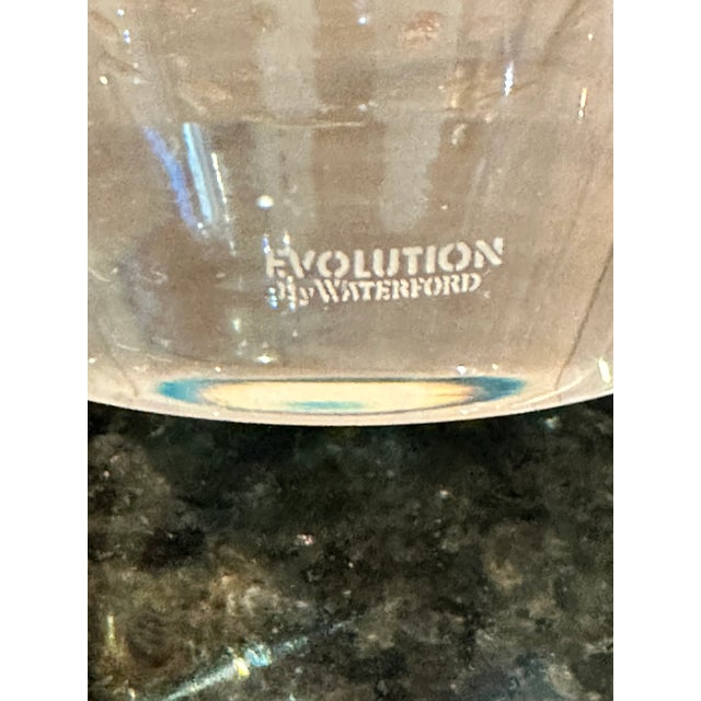 Sky Blue Vintage Waterford Evolution Limited Run Collection of Waterford Art Glass Vase For Sale - Image 8 of 12
