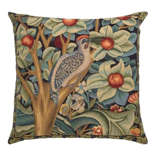Woodpecker Left Regular Cushion With Feather Filler - 46x46cm (18"x18") For Sale