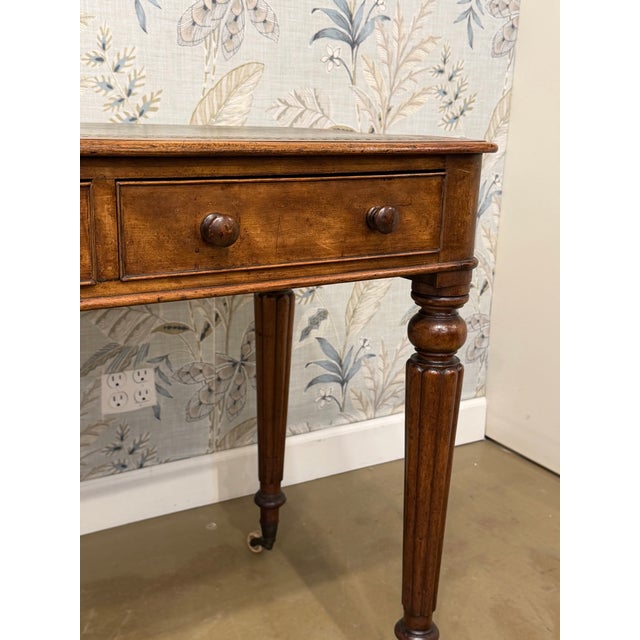 English 19th Century English Leather Top Desk For Sale - Image 3 of 13