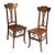 Pair Antique Quarter Sawn Oak Chairs Art Nouveau Carved Backs Tiger Oak C1900 For Sale