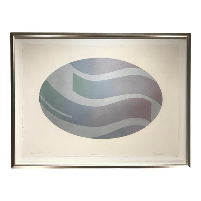 Abstract Postmodern Style Serigraph From the Ellipsoid Series by Donald Roberts, Framed For Sale