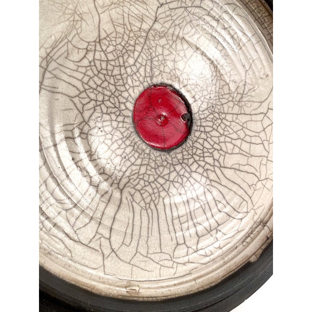 Ceramic Late 20th Century Studio Pottery Raku Display Platter For Sale - Image 7 of 9