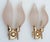 Pink Frosted Glass Leaves Wall Sconces, 1970s, Set of 2, in Good conditions. Designed 1970 to 1979 Up to 250V (Europe/UK...