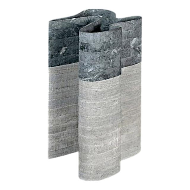 Stripes C2 Vase in Laguna Green and Indian Green Marbles by Bufalini Marmi For Sale