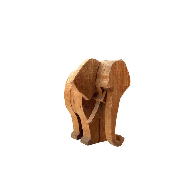 Wood Bottega Michelangeli, Elephant Sculpture, 1970s, Wood For Sale - Image 7 of 17
