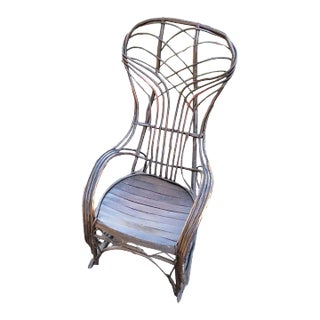 Antique Bentwood Hickory & Oak Twig Rocker For Sale