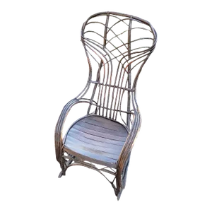 Antique Bentwood Hickory & Oak Twig Rocker