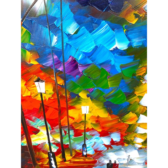 Paint Leonid Afremov Original Oil Painting Large 46" Colorful Impressionism Art Signed For Sale - Image 7 of 14