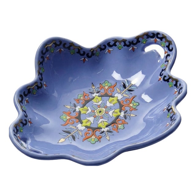 Earthenware and Enamel Bowl from Longwy, 1950s For Sale