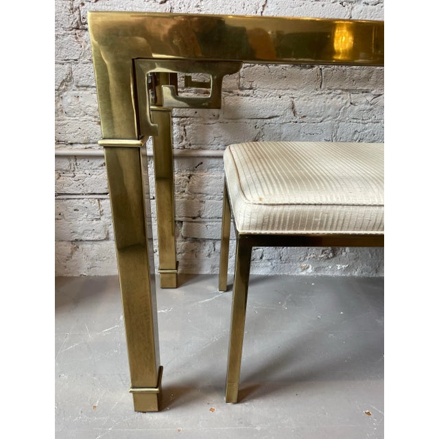 1970s Vintage Mastercraft Greek Key Console Table For Sale - Image 10 of 12