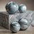 Monza Gray Marble Fill Decorative Balls, Set of 4, 4.5" For Sale - Image 4 of 5