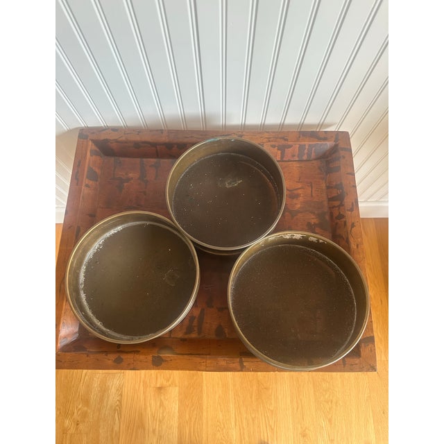 1960s w.s. Tyler Company Set 3 Brass Sieves For Sale - Image 5 of 6