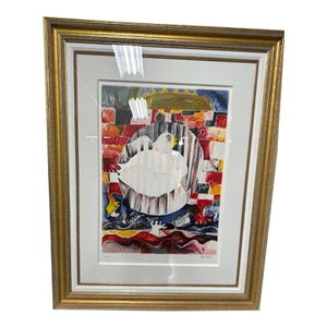 Earth Is a Planet With One Piece Missing by Alexandra Nichita - Lithograph Signed and Numberedd