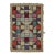 Antique Hooked Rug With Playful Geometric Grid in Multicolor - Rug & Kilim For Sale