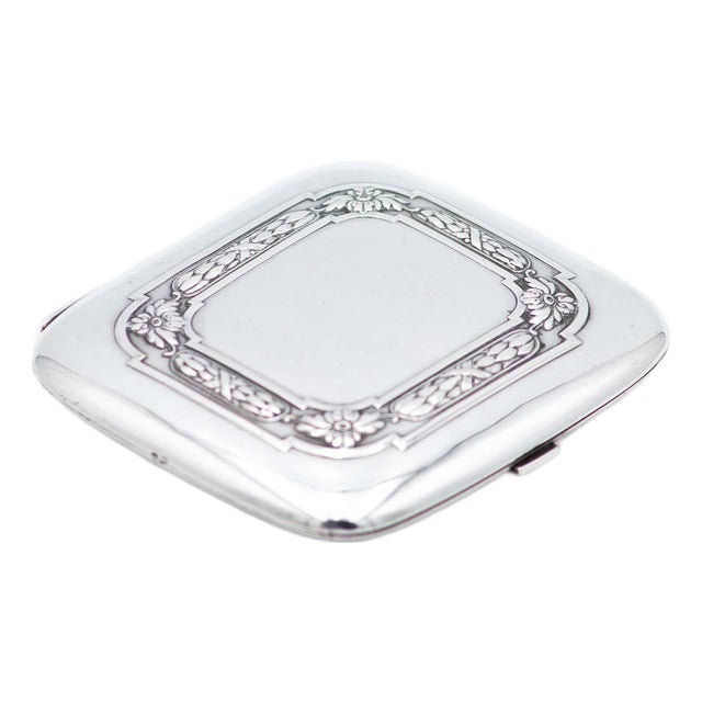 Brushed Silver Cigarette Case For Sale