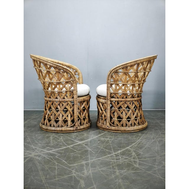 Italian Bamboo and Rattan Lounge Chairs, 1960s, Set of 2 For Sale - Image 16 of 18