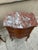 French Pair Vintage Louis XV Marble Top Nightstands | Hand-Painted Details | Brass Mounts For Sale - Image 3 of 8