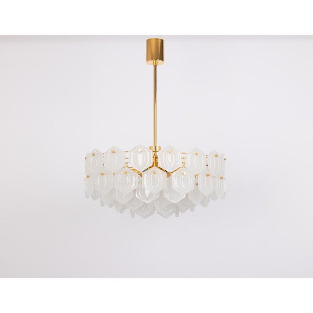Gilt Brass and Crystal Glass Chandelier from Kinkeldey, Germany, 1970s For Sale - Image 3 of 18