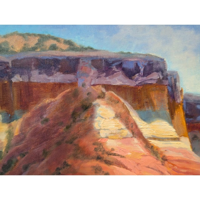 Nancy Paris Pruden "Red Rock Plateau" Contemporary Naturalistic Mountain Landscape Nature Painting, 2020s For Sale - Image 9 of 11