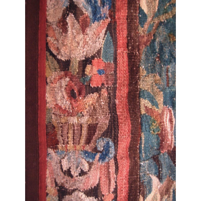 Aubusson Verdure Tapestry Birds and Cheery Trees Circa 17 Hundreds For Sale - Image 15 of 16