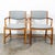 Mid-Century Modern 1960s Mid Century Danish Modern Armchairs Dining Chairs Teak Gray Wool Oak Captain MCM For Sale - Image 3 of 13