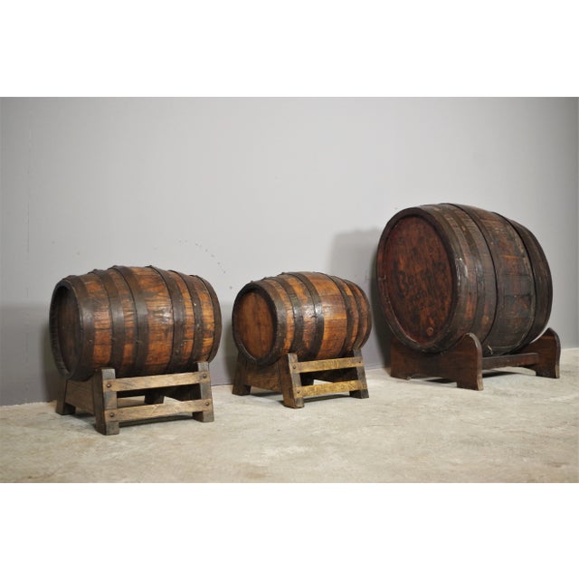 Wine Barrels, 1950s, Set of 3 For Sale - Image 4 of 11