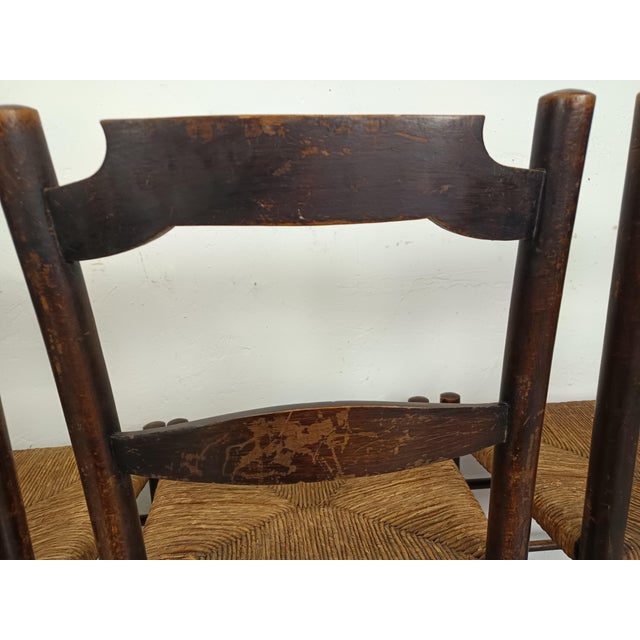 Rustic Straw Chairs, Set of 4 For Sale - Image 12 of 18