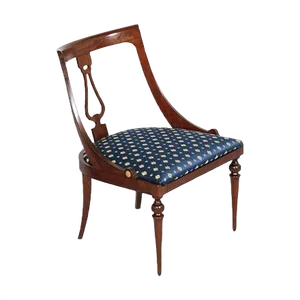 19th-Century Italian Walnut Gondola Chair