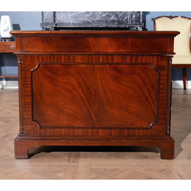 Brown Niagara Furniture Mahogany Executive Desk For Sale - Image 8 of 12