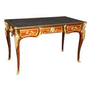 19th C French Louis XV Style Figural Soldier Bronze Mounted Desk For Sale