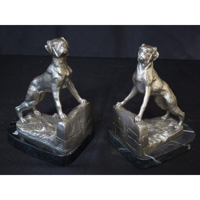 Bronze Boxer Dog Bookends a Pair Chairish