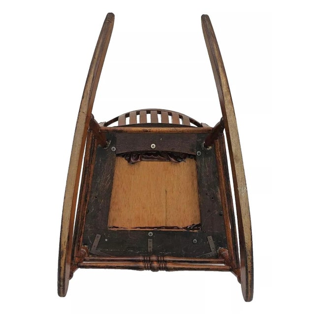 Antique 1890s Victorian Oak Rocking Chair – Large Pressed Back Rocker ...