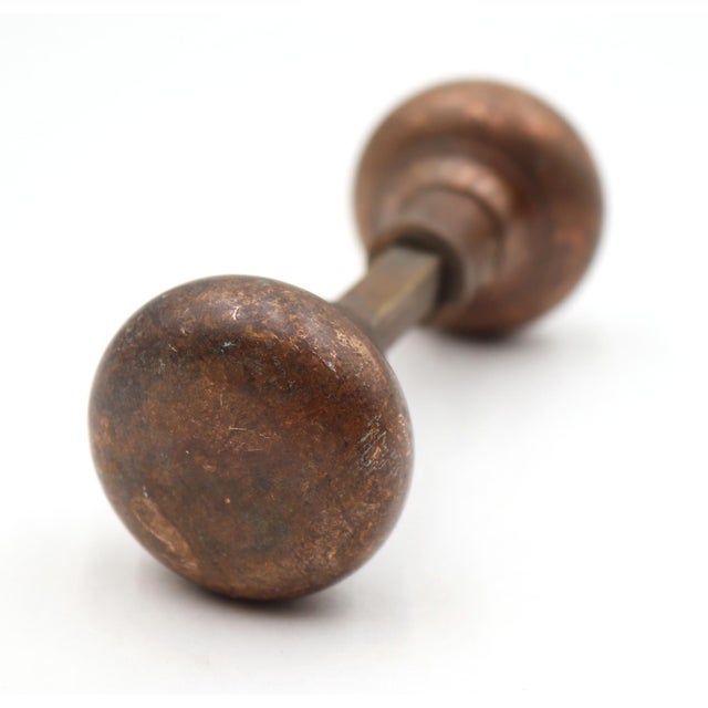 Vintage Passage Traditional Brass & Steel Door Knob Set For Sale - Image 6 of 11